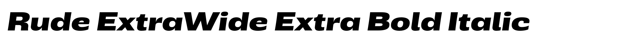Rude ExtraWide Extra Bold Italic image
